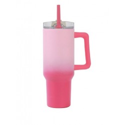 Didelis termoso puodelis su šiaudeliu 1200 ml Flamingas